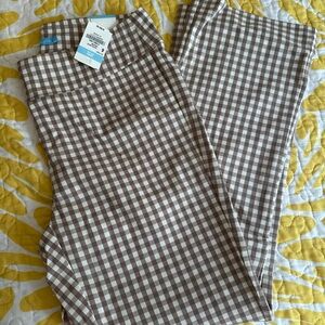 Jmaclaughing Ivy Pant - Coffe/White Gingham - Brown and White Gingham Pants